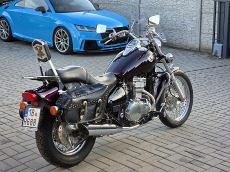 Na prodej Kawasaki EN 500, padací rám, brašny, plexi, opěrka