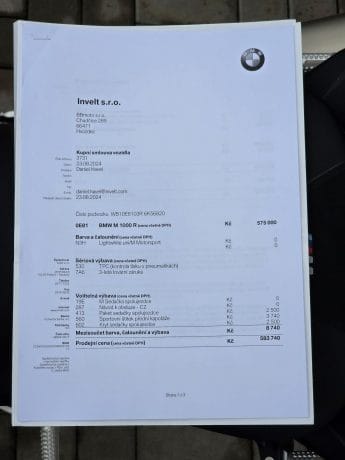 Na prodej BMW M 1000 R, původ ČR, záruka do 8/2029, 1425km, DPH